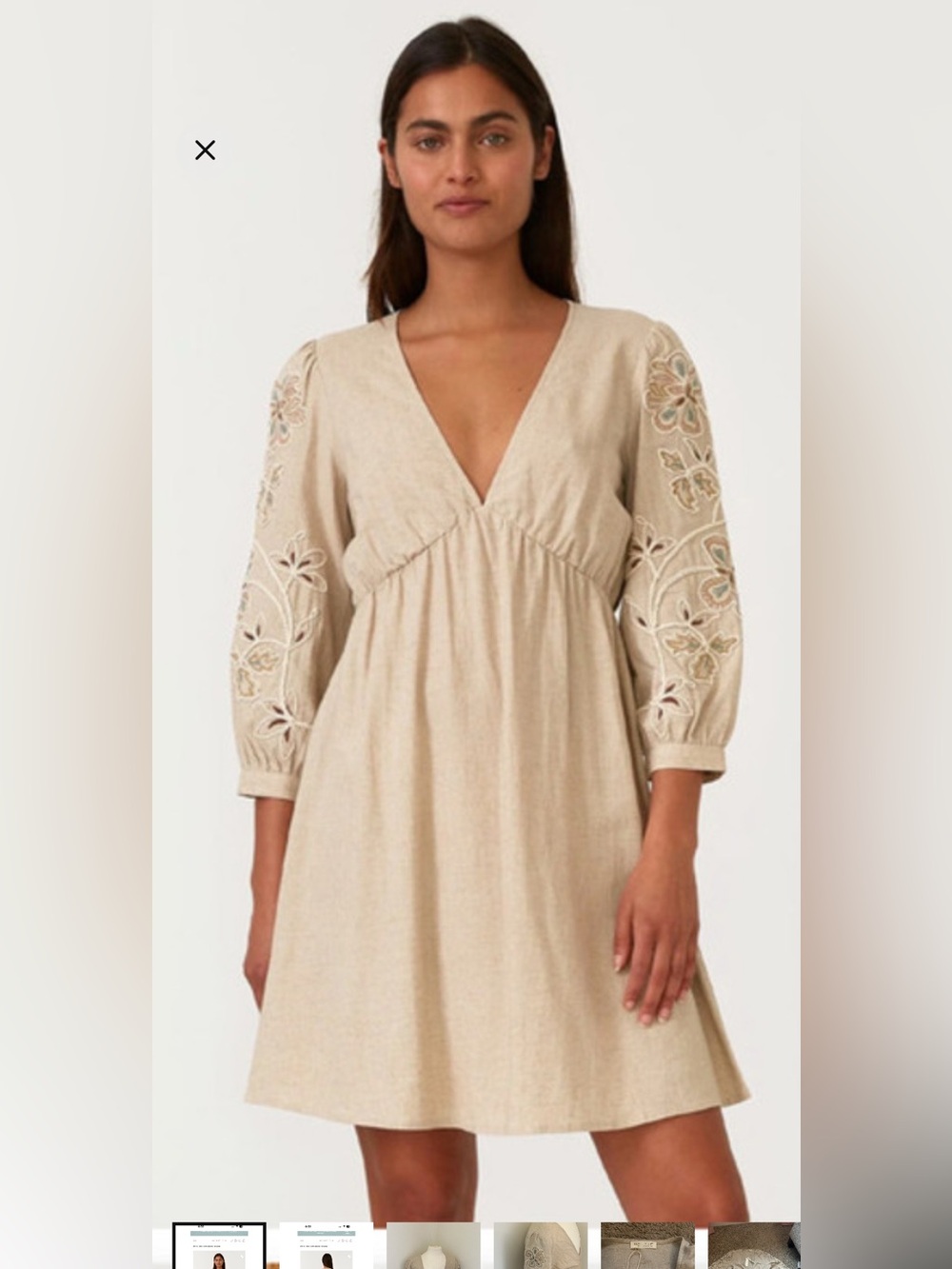 LOVESTITCH Shiloh Embroidered Mini Dress